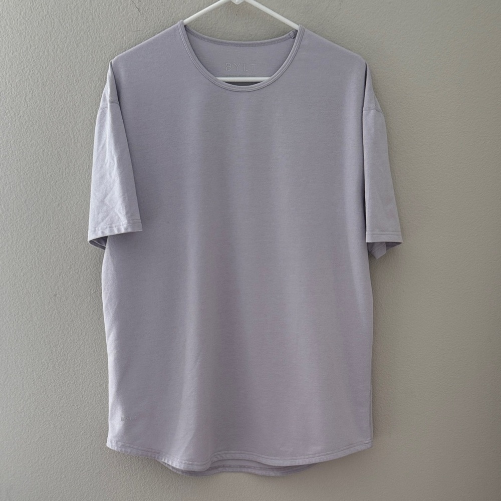 BYLT Drop Cut Men's Light Purple‎ Lavender T-Shirt Size XL
